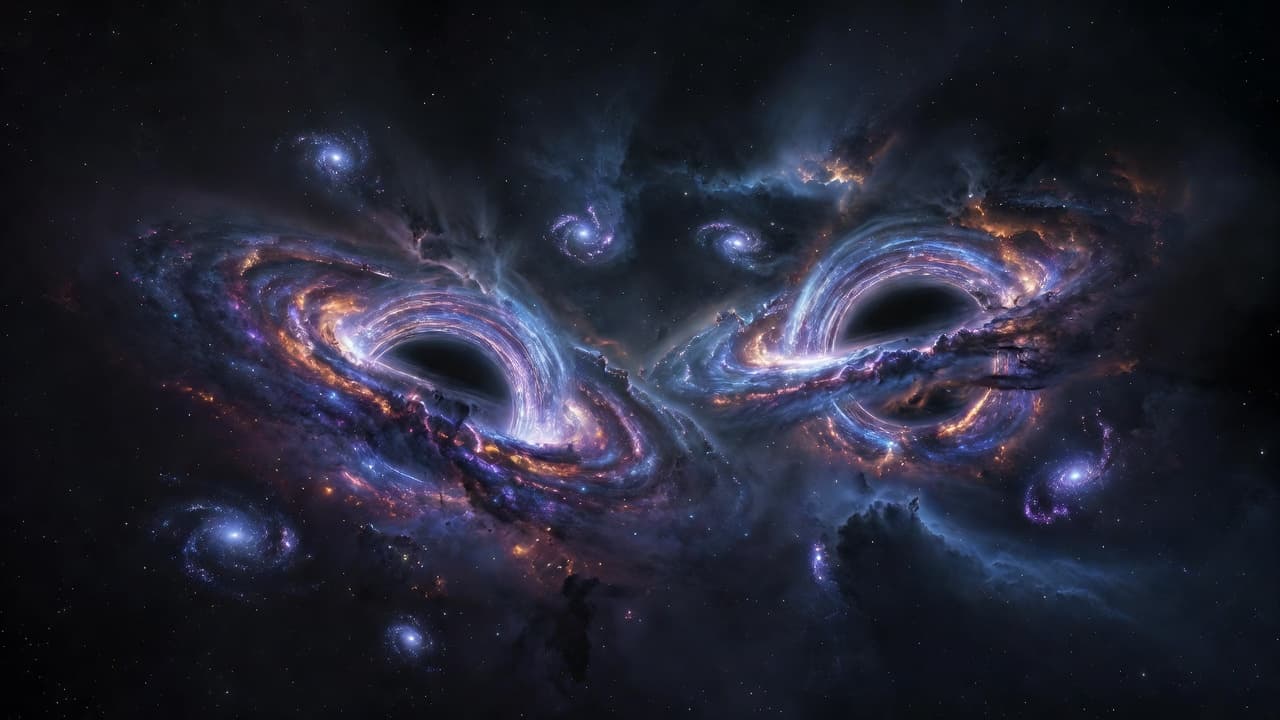 Cosmic Cannibals: Astronomers Uncover Two Actively Feeding Supermassive Black Holes in the Early Universe