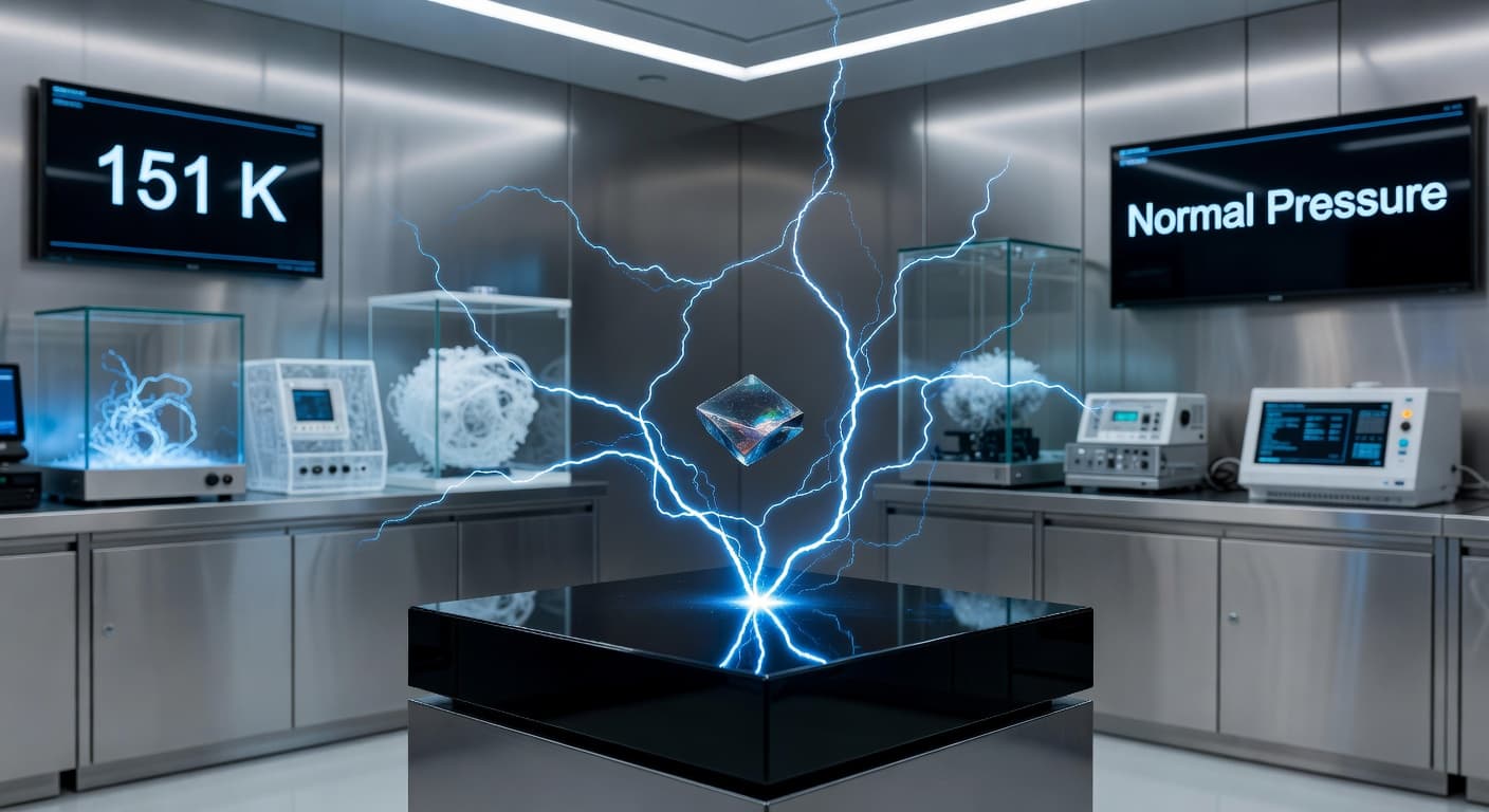 Superconductivity Breakthrough: New Material Achieves Record 151 K at Normal Pressure