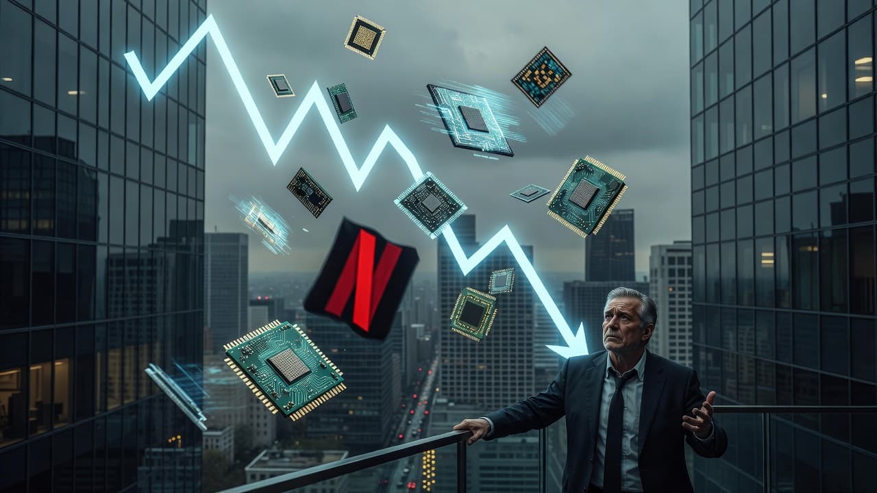 Tech Titans Tremble: Wall Street Futures Slide as Chip Sector Crumbles and Netflix Stumbles