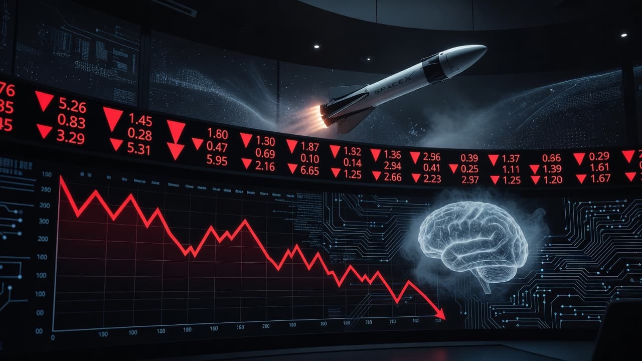 Terremoto Tech a Wall Street: Nasdaq Crolla, SpaceX e l'AI Tremano